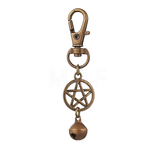 Brass Bell Pendant Decoration HJEW-JM02280-1