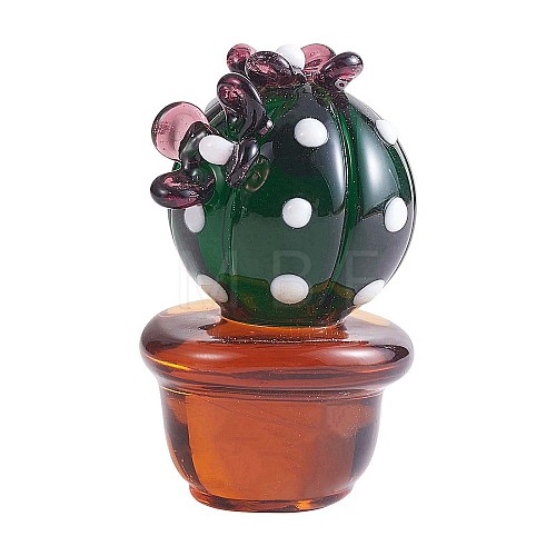 Small Glass Art Ball Cactus Figurines JX534A-1