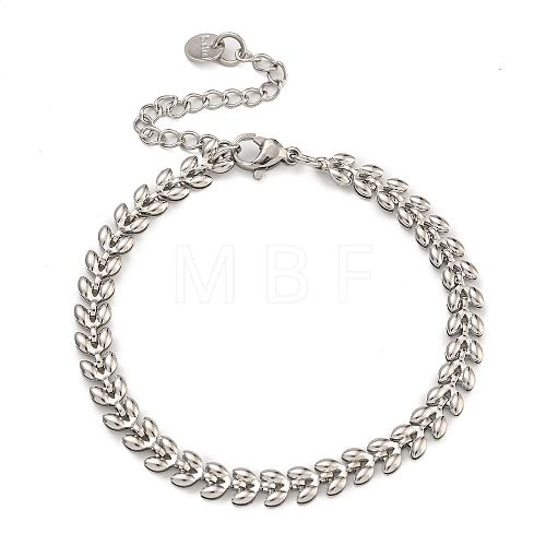 304 Stainless Steel Link Chain Bracelets for Women BJEW-S153-10P-1