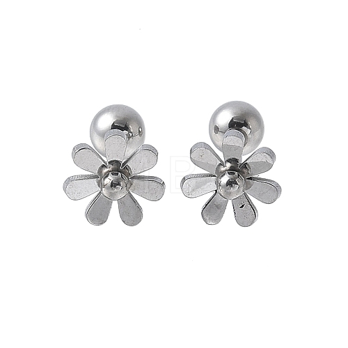 304 Stainless Steel Stud Earrings EJEW-E603-01A-P-1