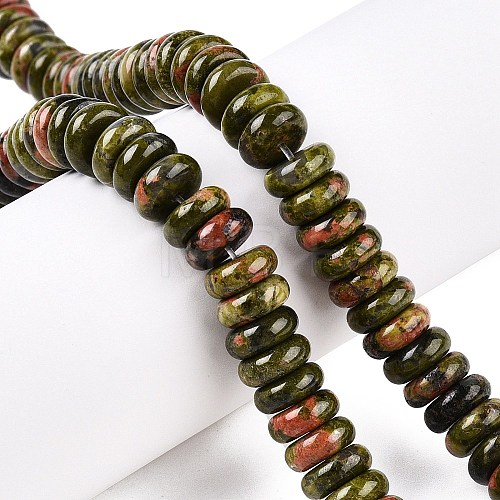 Natural Unakite Beads Strands G-T138-61-1