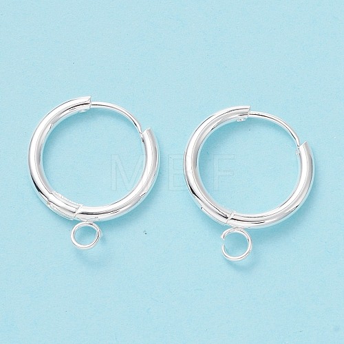 201 Stainless Steel Huggie Hoop Earring Findings STAS-P283-01R-S-1