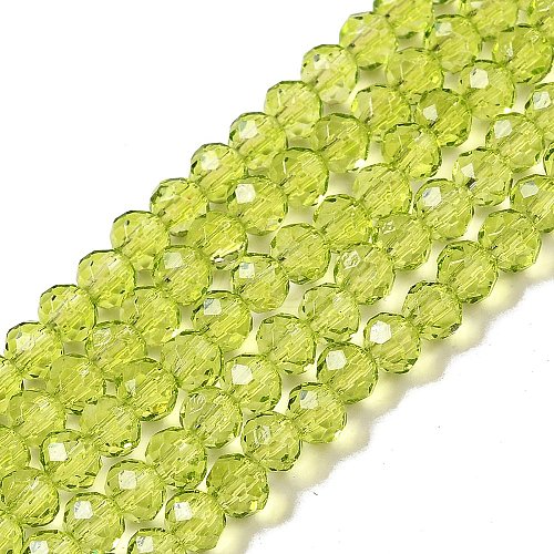 Transparent Baking Paint Glass Beads Strands DGLA-A034-T4mm-D05-1