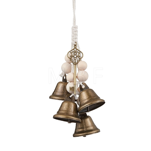 Iron Bell Pendant Decoration HJEW-JM02254-1