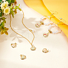 6Pcs 3 Colors Brass Micro Pave Clear Cubic Zirconia Charms ZIRC-BC0001-15-6