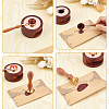 Brass Wax Seal Stamps with Rosewood Handle AJEW-WH0412-0085-3