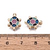 Rack Plating Alloy Enamel Beads ENAM-N071-01G-4