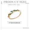 1Pc Brass Micro Pave Cubic Zirconia Cuff Rings for Women RJEW-LP0002-23E-2