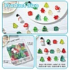 30Pcs Christmas Theme Transparent Glass Beads GLAA-YW0003-85-2