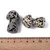 Natural Dalmatian Jasper Mushroom Display Decorations G-Q602-03H-3