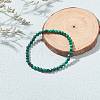 Natural Malachite Beaded Bracelets BJEW-JB06468-2