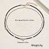 Vintage European-style Faceted Round Glass Beaded Necklaces for Women XV6526-1-3