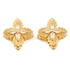 Brass Micro Pave Clear Cubic Zirconia Beads CU-CBA7392-05G-1