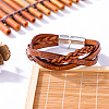 Crossover Braided Imitation Leather Cord Bracelets WGA7DEE-02-2