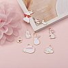 Alloy Enamel Bunny Pendants ENAM-CJ0001-36-7