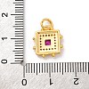 Brass Micro Pave Cubic Zirconia Charms KK-U033-02M-4