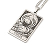 304 Stainless Steel Tarot Pendant Necklaces NJEW-A026-01P-04-2