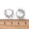 Brass Clear Cubic Zirconia Hoop Earrings EJEW-Q014-01P-3