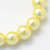 Baking Painted Pearlized Glass Pearl Round Bead Strands HY-Q003-6mm-22-2