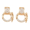 Brass Micro Pave Clear Cubic Zirconia Twister Clasp CU-CBA7BFE-04G-1