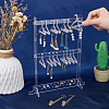 Transparent Acrylic Earring Hanging Display Stands EDIS-FH0001-06-3