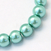 Baking Painted Pearlized Glass Pearl Round Bead Strands HY-Q003-4mm-32-2