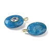 Natural Apatite & Cubic Zirconia Pendants G-Z076-01G-16-2