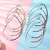 9Pcs 9 Colors Brass Heart Glass Seed Beaded Necklaces NJEW-JN05956-1