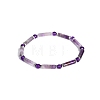 Natural Amethyst Bead Stretch Bracelets PW-WG50993-12-1