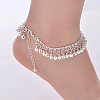 Alloy Crystal Rhinestone Bell Charm Tassel Anklets for Women WG95FC9-03-1