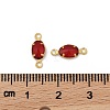 Brass K9 Glass Connector Charms KK-K295-01G-03-3