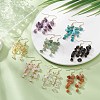 8 Pair 8 Style Natural & Synthetic Mixed Gemstone Chips Dangle Earrings Set EJEW-JE05266-2
