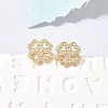 Valentine's Day Brass Micro Pave Clear Cubic Zirconia Stud Earrings EJEW-C186-22G-02-3