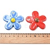 Flower Shaped Hand Painted Porcrlain Big Pendants PORC-C012-02-3