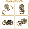 1Pc Tibetan Style Wolf Shaped Brass Shackle Clasps FIND-CY0002-14A-6