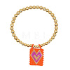 Bohemian Glass Seed Bead Charm Bracelets IW8477-5-1
