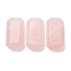 Natural Rose Quartz Pendants G-H325-03-02-1