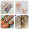4 Strands 4 Colors AB Color Plated Opaque Glass Beads Strands GLAA-TADJ0001-20B-7
