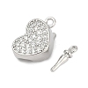 Brass Micro Pave Clear Cubic Zirconia Box Clasps KK-P291-44P-2