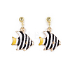 (Jewelry Parties Factory Sale)Alloy Dangle Stud Earrings EJEW-G148-18G-01-2