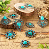 10Pcs 5 Styles Synthetic Turquoise Dyed Pendants FIND-TA0003-28-13