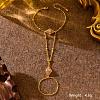 Brass and Imitation Pearl Rhombus Hand Chain Ring Bracelets for Wedding and Formal Occasions PL2023-2-2
