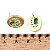 Brass Micro Pave Cubic Zirconia Stud Earrings EJEW-G471-13G-03-5