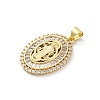 Brass Micro Pave Cubic Zirconia Pendants KK-S510-44G-02-2