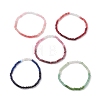 Dyed Natural Malaysia Jade Rondelle Beads Stretch Bracelets for Women BJEW-JB13042-2