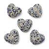 Sparkling Acrylic Heart Beads with Rhinestone Embellishment OACR-NH0001-02B-04-1