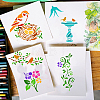 PET Hollow Out Drawing Painting Stencils DIY-WH0391-0248-5