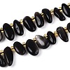 Natural Silver Sheen Obsidian Beads Strands G-Z091-A38-4