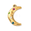 304 Stainless Steel Rhinestone Pendants STAS-M110-22G-2