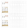 Acrylic Stud Earring Organizer Display Cards CDIS-WH0020-40B-03-1